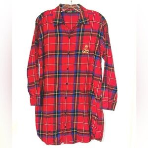 Lauren Ralph Lauren Flannel Tunic SZ M